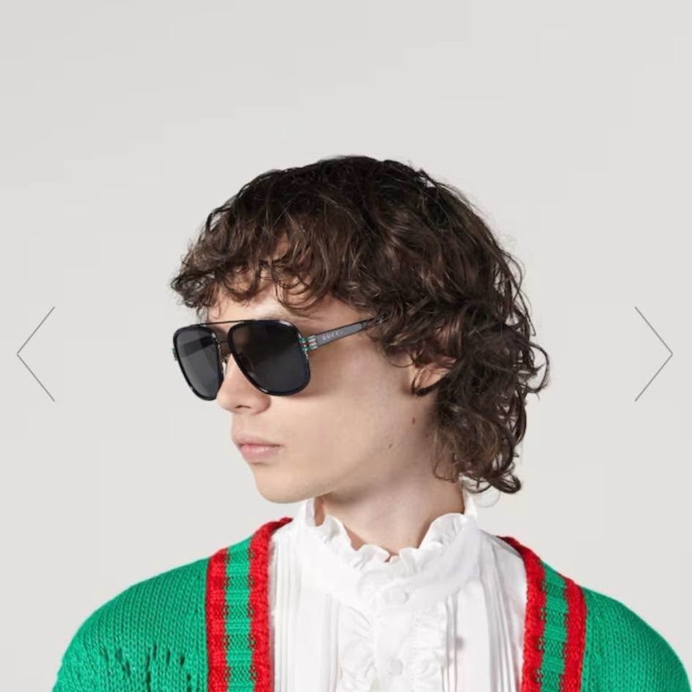 Gucci Black Aviator Sunglasses - Picture 2 of 10